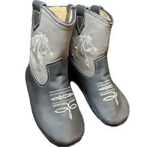 Montreal INFANT  SOFT SOLE COWBOY BOOTS horse embroidery